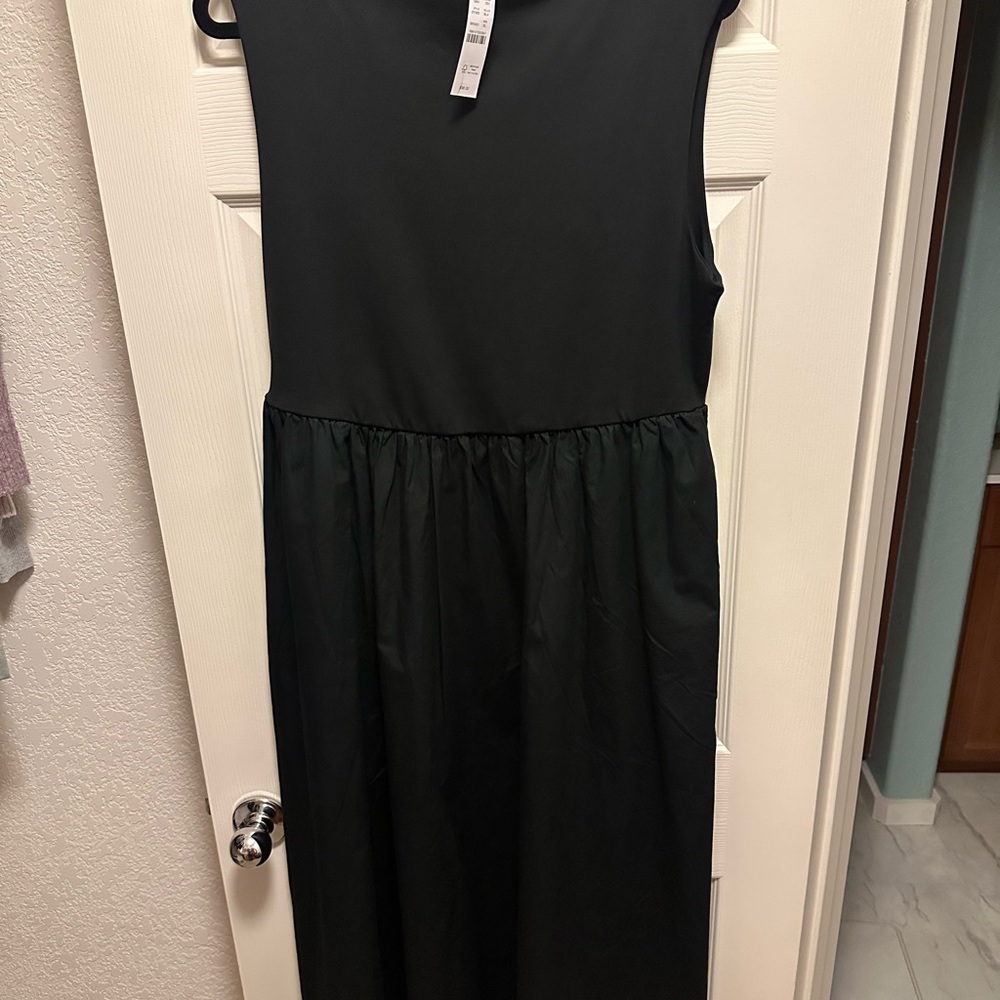 J. Crew Little Girls' Black Sleeveless Gathered Waist Dress